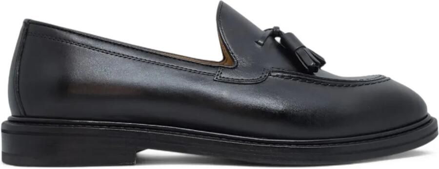Henderson Baracco Leren loafers met kwastjes Zwart