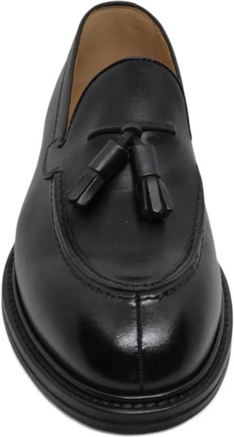 Henderson Baracco Leren loafers met kwastjes Zwart - Foto 3