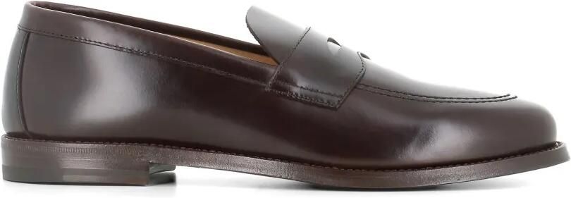 Henderson Baracco Leren penny loafers Bruin