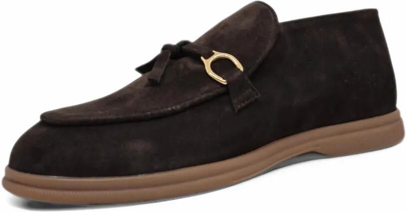 Henderson Baracco Lizzy horsebit suede loafers Bruin - Foto 3