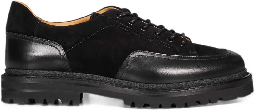 Henderson Baracco panelled lug-sole derby shoes Zwart
