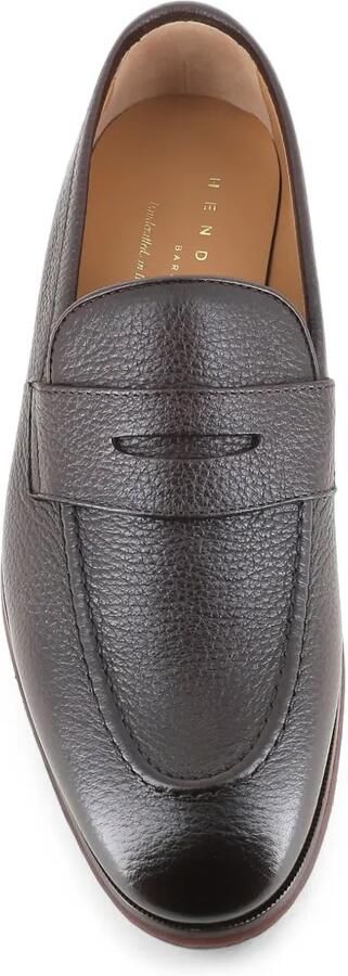 Henderson Baracco Penny loafers van leer met textuur Bruin - Foto 5