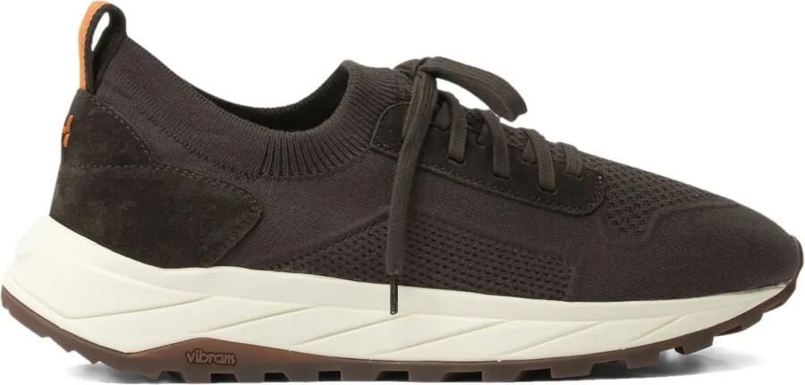 Henderson Baracco Sneakers met suède vlakken Bruin