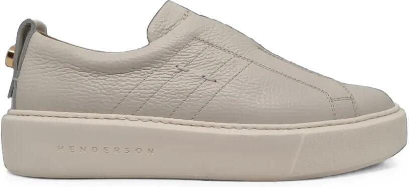 Henderson Baracco Sneakers van bewerkt leer Grijs