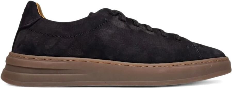Henderson Baracco Suède leren sneakers Zwart