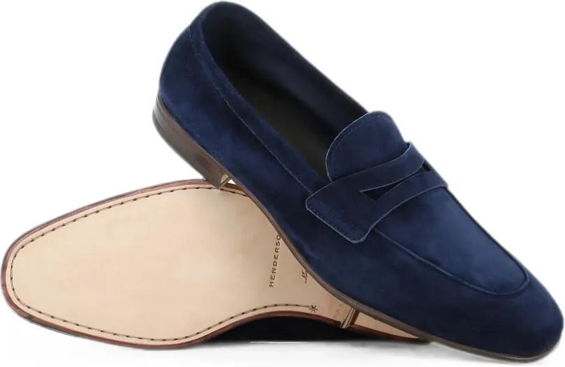 Henderson Baracco Suède loafers Blauw - Foto 3