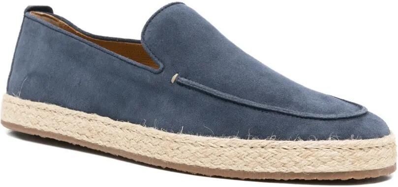 Henderson Baracco Suède loafers met gevlochten tussenzool Blauw - Foto 3