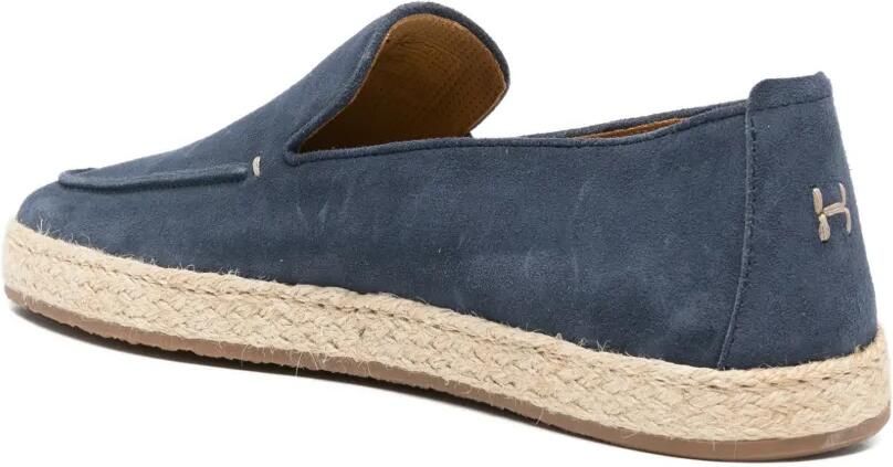 Henderson Baracco Suède loafers met gevlochten tussenzool Blauw - Foto 2