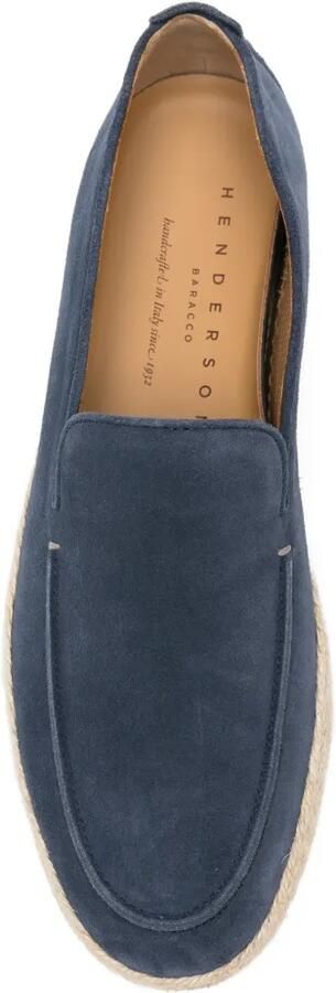 Henderson Baracco Suède loafers met gevlochten tussenzool Blauw - Foto 4