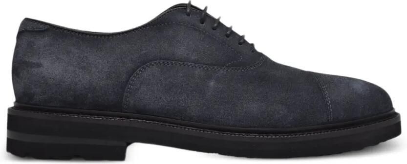 Henderson Baracco Suède Oxford schoenen met kapneus Blauw