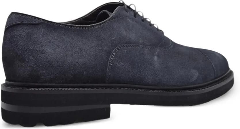 Henderson Baracco Suède Oxford schoenen met kapneus Blauw - Foto 4