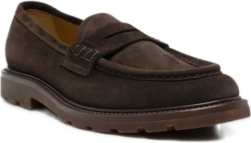 Henderson Baracco suede penny loafers Bruin - Foto 2