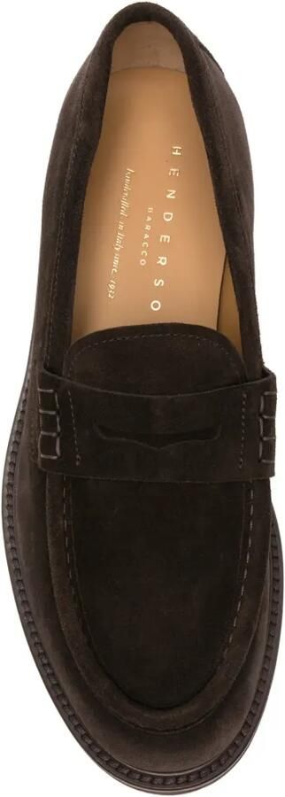 Henderson Baracco suede penny loafers Bruin - Foto 4