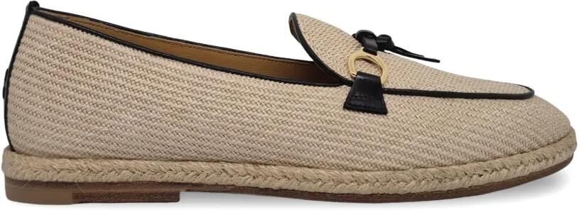 Henderson Baracco Talia geweven loafers met kwastje Beige