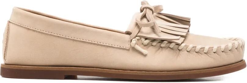Henderson Baracco Tassia loafers met franje Beige