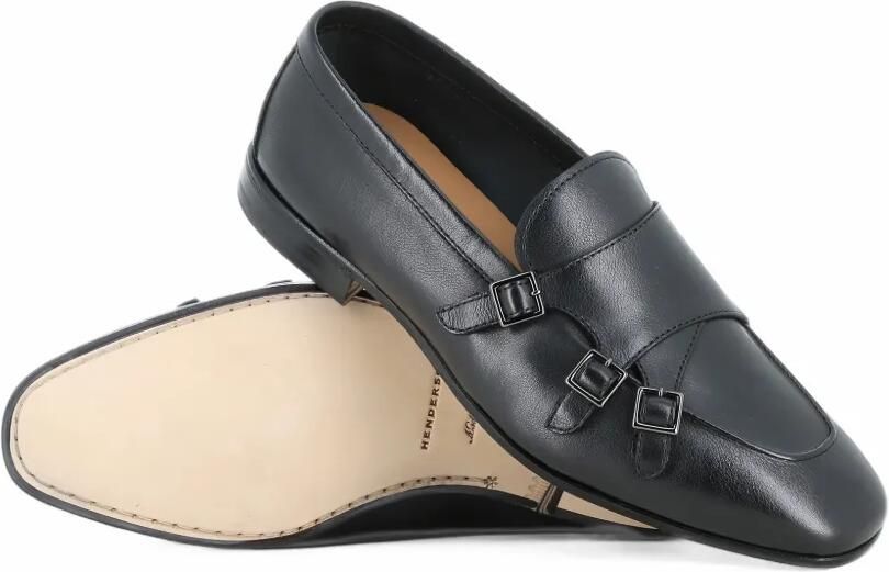 Henderson Baracco Gespschoenen met drie bandjes Zwart - Foto 2