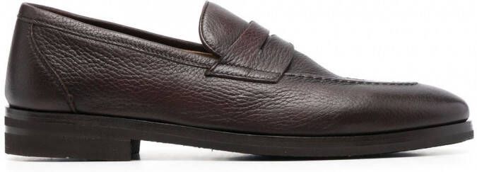 Henderson Baracco Leren penny loafers Bruin