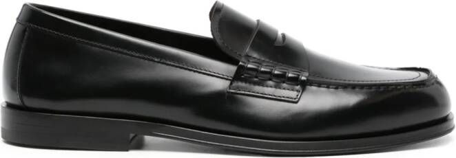 Henderson Baracco Leren penny loafers Zwart