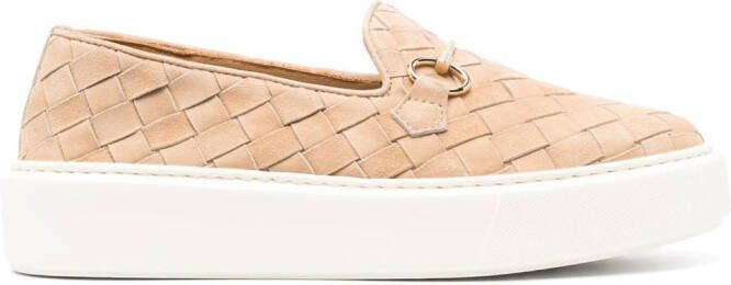 Henderson Baracco Tina gevlochten loafers Beige