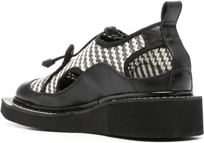 Henrik Vibskov 40mm Riviera gestreepte geweven sandalen Zwart - Foto 2