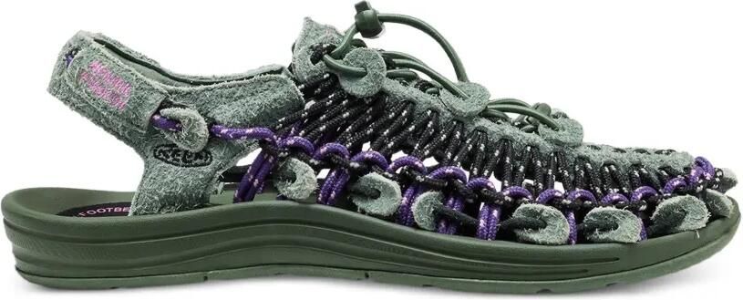 Henrik Vibskov x Keen Dunek Lea leren sandalen Groen