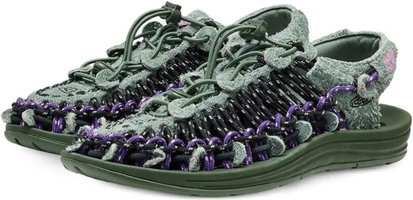 Henrik Vibskov x Keen Dunek Lea leren sandalen Groen - Foto 3