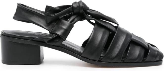Hereu Sandalen met plateauzool Zwart