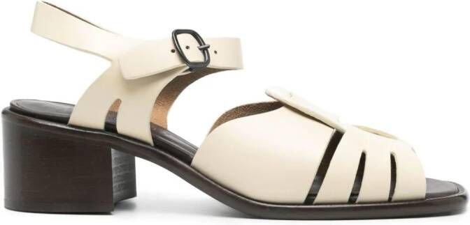 Hereu Ancora leren sandalen Beige
