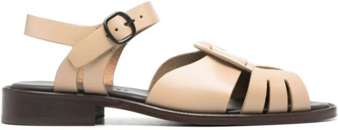 Hereu Ancora leren sandalen Beige