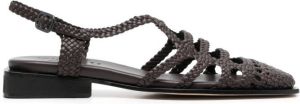 Hereu Barana leren sandalen DK BROWN