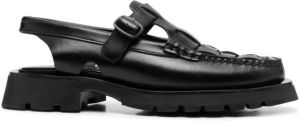 Hereu Cranc leren sandalen Zwart