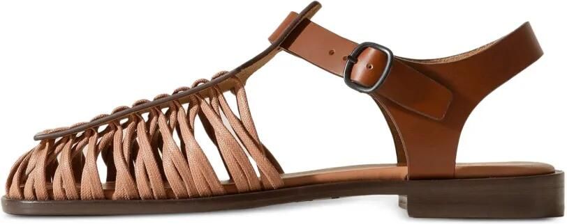 Hereu Alaro gekooide sandalen met vierkante neus Bruin