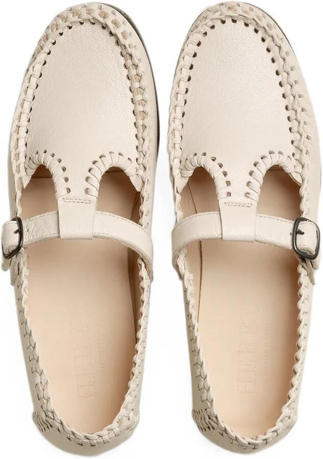 Hereu Alcover gevlochten schoenen met T-bandje Beige - Foto 4