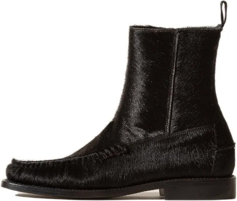 Hereu Andreu calf-hair ankle boots Zwart