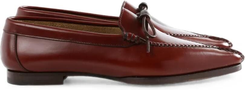 Hereu Aresta loafers met puntige neus en stikselafwerking en strikdetail Bruin
