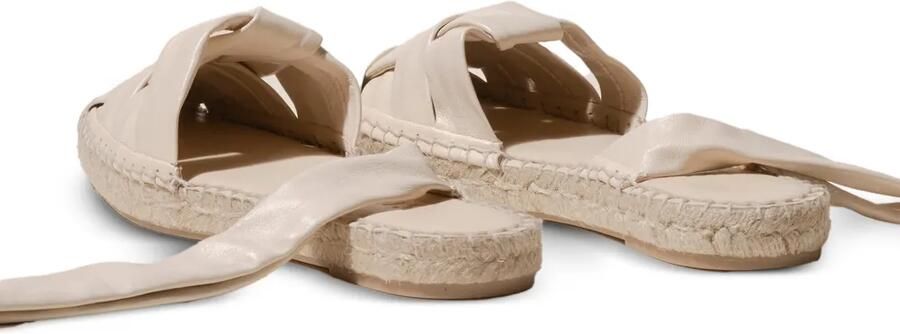 Hereu Bena geweven leren ballerina's Beige - Foto 4