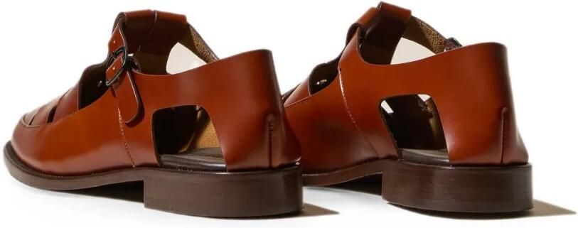 Hereu Besso geweven sandalen met T-bandje Bruin