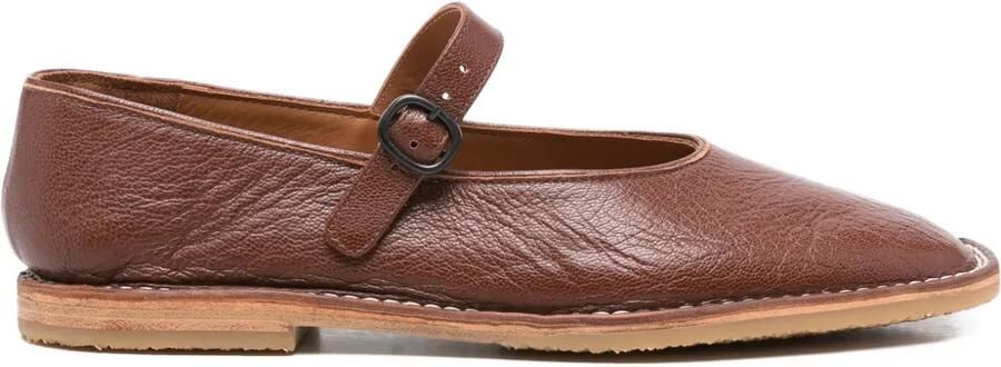 Hereu Brava leren pumps met gespbandje Bruin