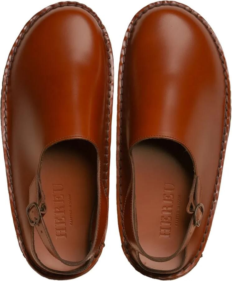 Hereu Cargol slingback klompen met festonsteek-detail Bruin - Foto 3