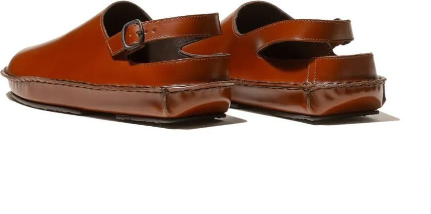 Hereu Cargol slingback klompen met festonsteek-detail Bruin - Foto 2