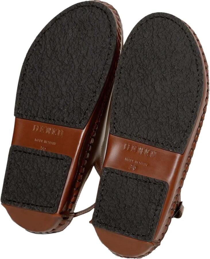 Hereu Cargol slingback klompen met festonsteek-detail Bruin - Foto 4