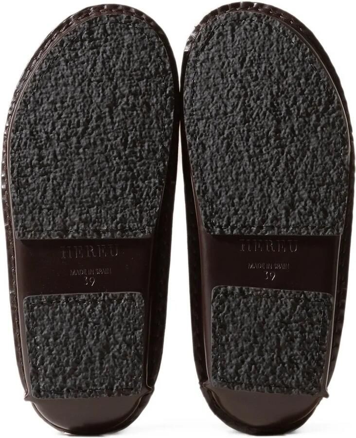 Hereu Cargol slingback klompen met festonstiksels Bruin - Foto 3