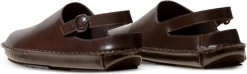 Hereu Cargol slingback klompen met festonstiksels Bruin - Foto 4