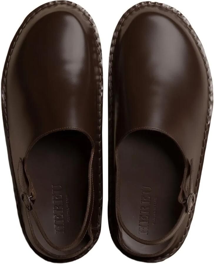 Hereu Cargol slingback klompen met festonstiksels Bruin - Foto 2