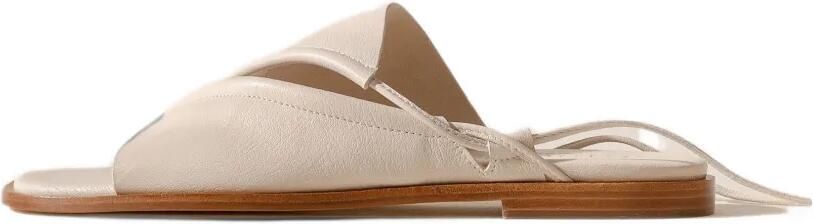 Hereu Clavaal leather flat sandals Beige
