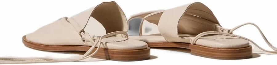 Hereu Clavaal leather flat sandals Beige - Foto 4