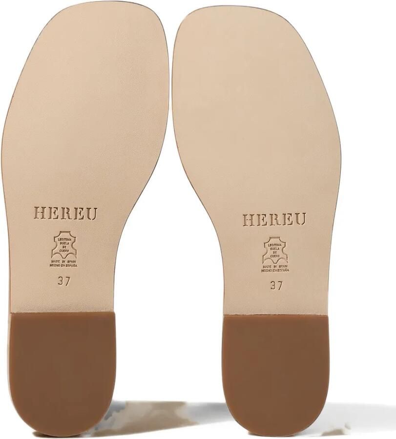 Hereu Clavaal leather flat sandals Beige - Foto 2