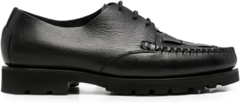 Hereu Derby schoenen met geweven vlak en chunky zool Zwart