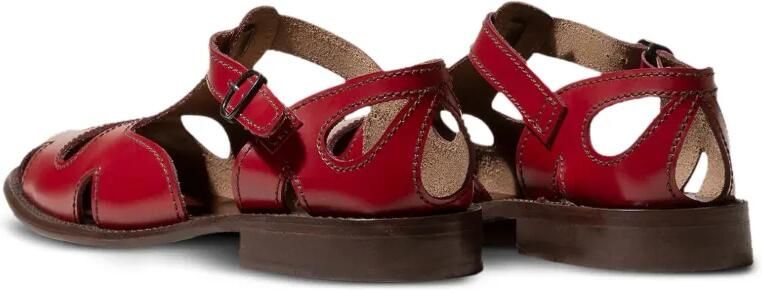 Hereu Floreta sandalen met uitgesneden details en T-bandje Rood - Foto 5