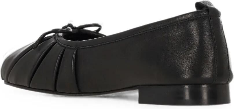 Hereu Geplooide ballerina's met strikdetail Zwart - Foto 2